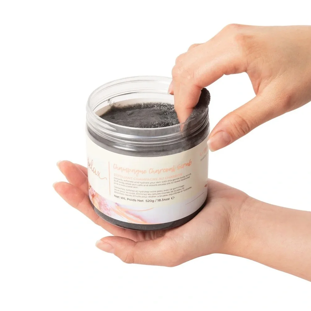 Manna Kadar Champagne Charcoal Scrub, NEW, Relsx & Self-Care Home Spa